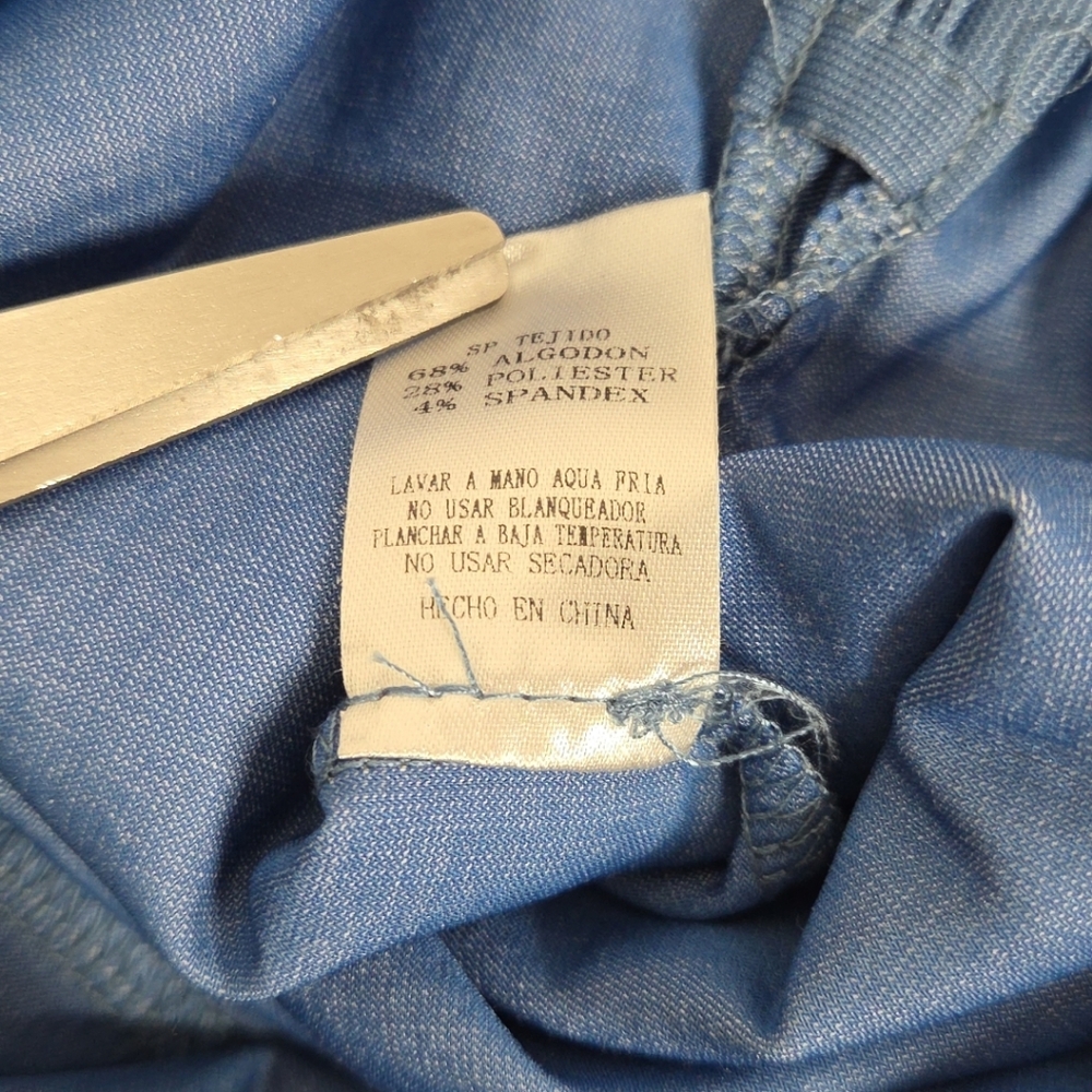NYLON APPAREL CHAMBRAY FLAMENCO COCKTAIL HI LOW TIERED RUFFLE MIDI SKIRT sz L - Picture 5 of 11